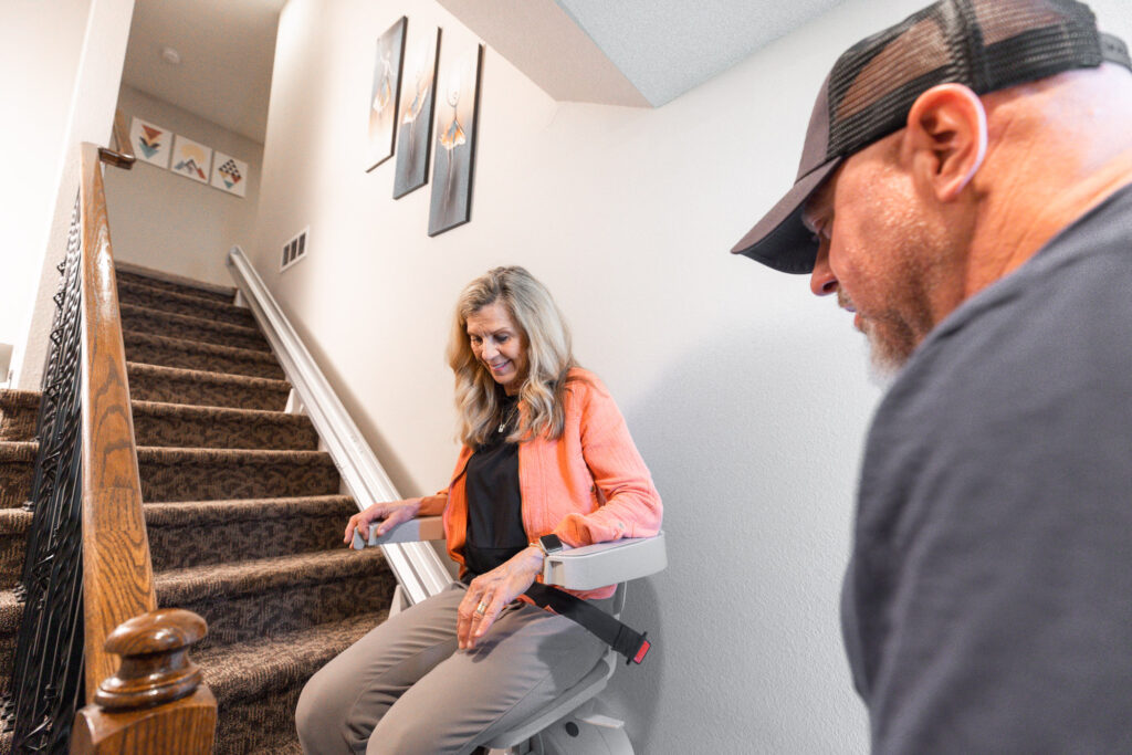 stair lift in home