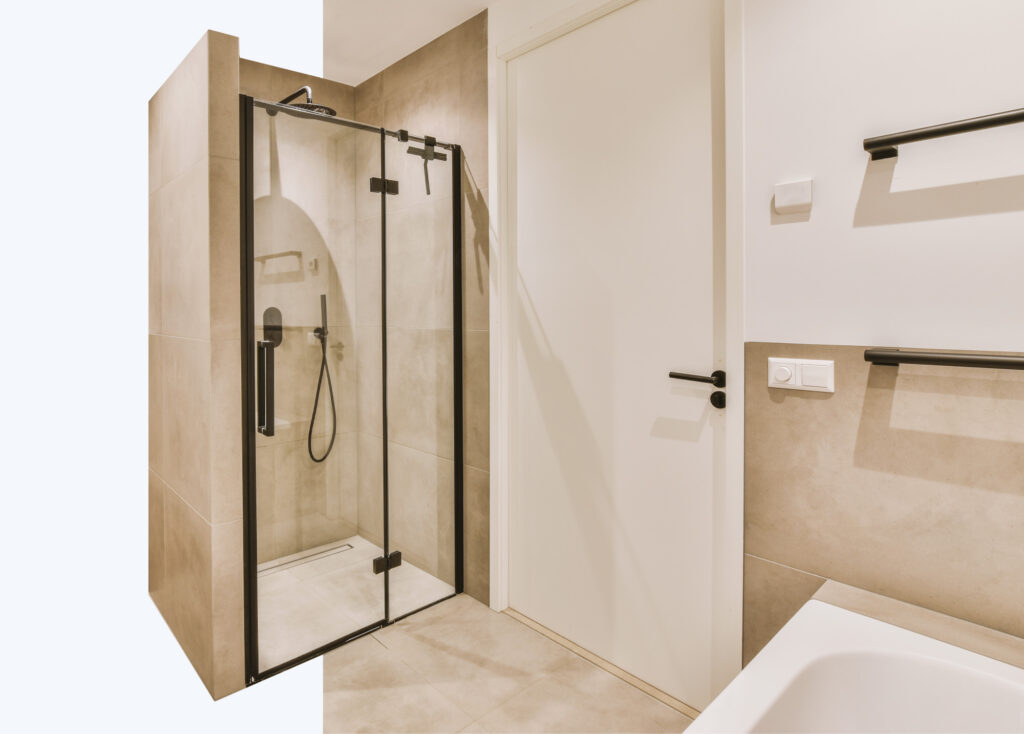 Walk-in shower in home